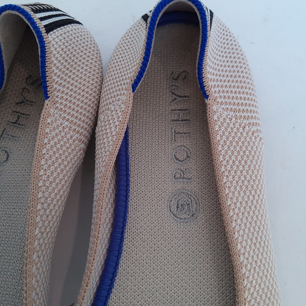 Rothy's Cream Color The Square In Tuxedo Captoe - image 3